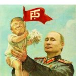 putin holding baby donald | MOM:GO EN PLAY WITH THE NEIBORS KID; THE NEIBERS KID | image tagged in putin holding baby donald | made w/ Imgflip meme maker