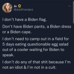 Not in a Biden cult