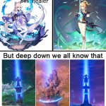 Top healers in Genshin | Kokomi; Jean; healer; Statues of the Seven are best healer | image tagged in some say x is the best,can't argue with that / technically not wrong | made w/ Imgflip meme maker