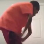 orange black dude twerking GIF Template