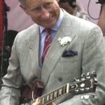 King (former Prince) Charles with guitar