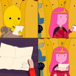 lemongrad writes a note to princess bonnibel bubblegum