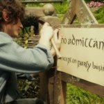 Bilbo's party sign