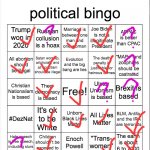 I put questions over the ones I didn't understand | image tagged in britishmormon political bingo | made w/ Imgflip meme maker