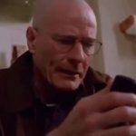 Walter White looking at phone template