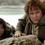 Sam and Frodo looking