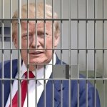 Trump behind bars