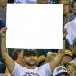 sports fan with sign template