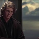 Anakin Skywalker talking to the jedi