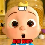 Umm... | WHY; JUST WHY? | image tagged in cocomelon jj | made w/ Imgflip meme maker
