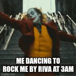 Rock Me ,Baby, It doesn't matter what it is. Rock Me,Baby, Just make it last  Rock Me,Baby, Just make it for dance..... | ME DANCING TO ROCK ME BY RIVA AT 3AM | image tagged in gifs,eurovision,song,croatia,yugoslavia,rock | made w/ Imgflip video-to-gif maker