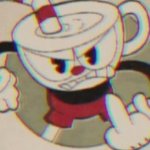 Cuphead flips you off template
