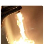 Hot water fire | ME: TURNS THE COLD WATER HANDLE BY 2 INCHES
THE WATER FROM THE SINK: | image tagged in hot water fire,relatable | made w/ Imgflip meme maker