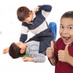 Kid beating up another kid meme
