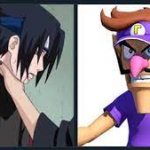 Waluigi Choking Sasuke meme