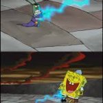 plankton vs spongebob