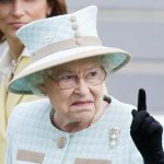 Angry queen Elizabeth