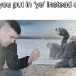 Guy with sand in the hands of despair Meme Generator - Imgflip