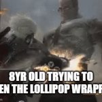 Image Title | 8YR OLD TRYING TO OPEN THE LOLLIPOP WRAPPER | image tagged in gifs,funny memes,fun,funny,funny meme,lol so funny | made w/ Imgflip video-to-gif maker