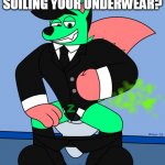 Zion gets caught | RUBEN: ZION, ARE YOU SOILING YOUR UNDERWEAR? ZION: NO I'M NOT | image tagged in zionnnnnn,toilet,fart | made w/ Imgflip meme maker