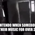 Nintendo is coming for your liver | NINTENDO WHEN SOMEBODY PLAYS THEIR MUSIC FOR OVER 30 SECS | image tagged in gifs,mario,give me your liver,nintendo | made w/ Imgflip video-to-gif maker