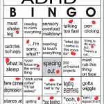 adhd bingo | image tagged in adhd bingo | made w/ Imgflip meme maker