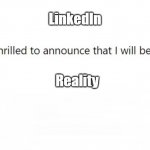 LinkedIn Job Announcement meme