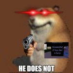 chomik must kill | THIS IS CHOMIK; HE DOES NOT WANT TO BE FOUND | image tagged in hamster | made w/ Imgflip meme maker