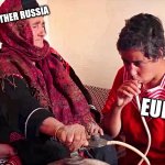 Gas in Moderation | MOTHER RUSSIA; EUROPE | image tagged in woman inhaling butane gas | made w/ Imgflip meme maker
