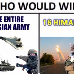 The entire Russian army vs. 16 HIMARSbois