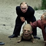 Putin torturing Gollum meme