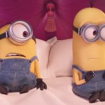 Minions on bed