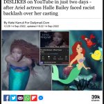 Little Mermaid trailer dislike button meme