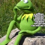 Kermit skipped school? | OH I'M SUCH A SKIPPER I SKIPPED SCHOOL EVERY DAY IN MY LIFE JUST TO BE WITH MS PIGGY. THAT'S HOW IT WAS WHEN I WAS YOUNG | image tagged in some times i wonder,funny memes | made w/ Imgflip meme maker