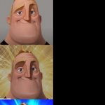 Mr Incredible Becoming Distorted to God meme