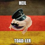 Oh no | HEIL; TOAD-LER | image tagged in german flag | made w/ Imgflip meme maker