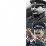 sad Stalin, laughing Stalin