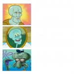 Handsome Squidward 3 Panel template