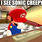 WTF IS SONIC CREEPYPASTA SO POLULAR | WHEN I SEE SONIC CREEPYPASTA | image tagged in gifs,smg4,mario,reaction | made w/ Imgflip video-to-gif maker