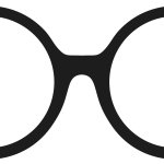 Eye glasses round with transparency