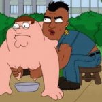Peter Griffin being milked
