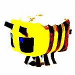 deepfried minecraft bee plush