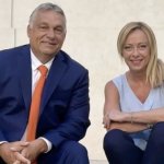 Victor Orban and Giorgia Meloni meme