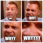wHy | WHY; WHY; WHYYYY; WHYY | image tagged in why why whyyyy meme | made w/ Imgflip meme maker