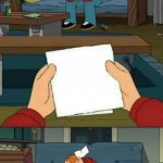 Futurama Fry Paper meme