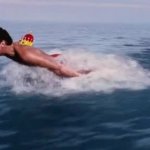 David hasselhoff swimming GIF Template