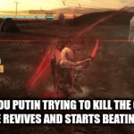 the final boss of 2022 has been leaked ! | POV YOU PUTIN TRYING TO KILL THE QUEEN AFTER SHE REVIVES AND STARTS BEATING HIS ASS | image tagged in gifs,the queen is back,run,queen elizabeth | made w/ Imgflip video-to-gif maker