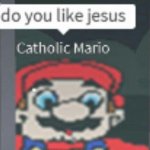Catholic Mario meme