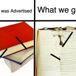 What was Advertised vs What we got template