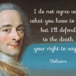 Voltaire quote Defend to the death